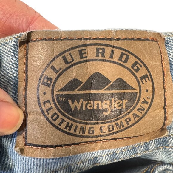 Wrangler Blue Ridge Mens Light Wash Jeans 36x29 Straight Leg Denim Slight Wear - Picture 4 of 7